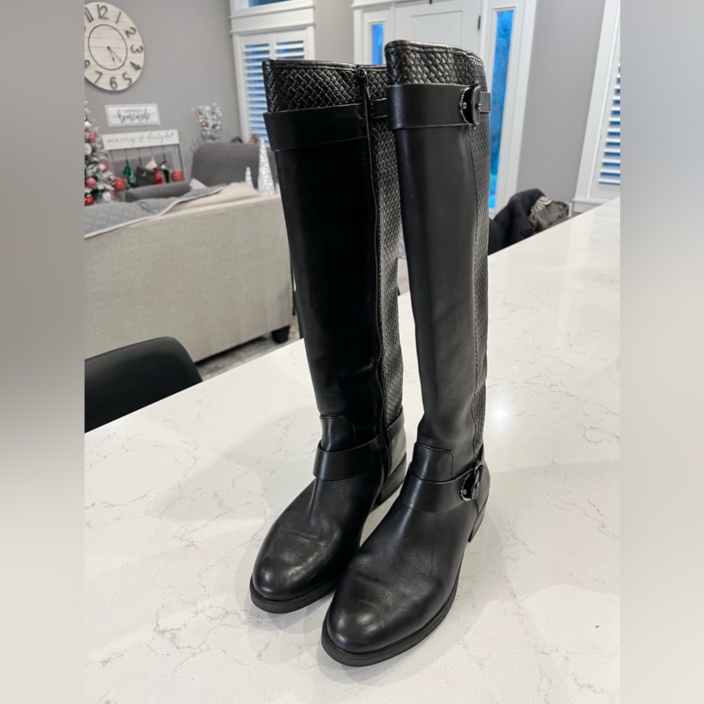 Tall Black boots.